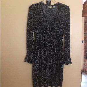 Leopard print midi dress